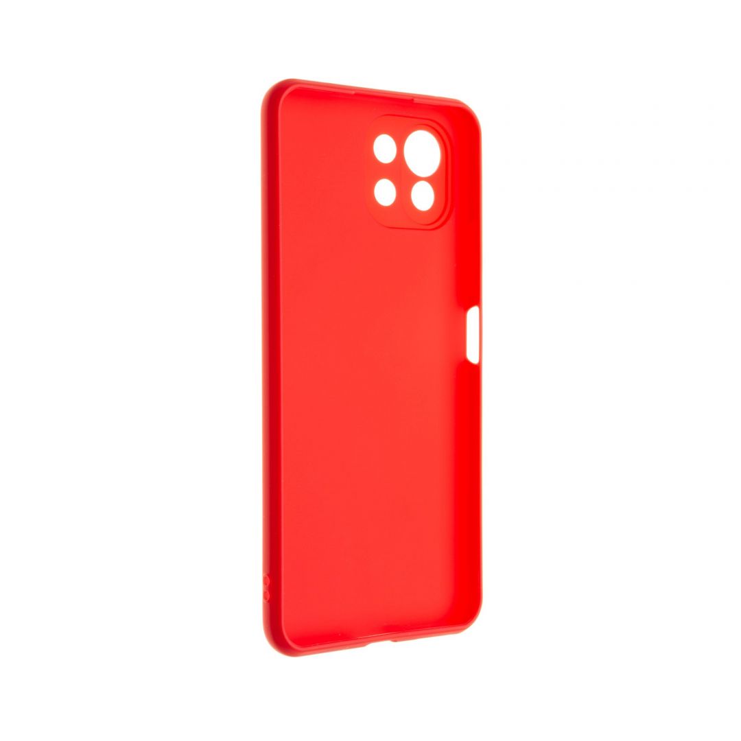 FIXED Back rubberized cover Story for Xiaomi Mi 11 Lite, red