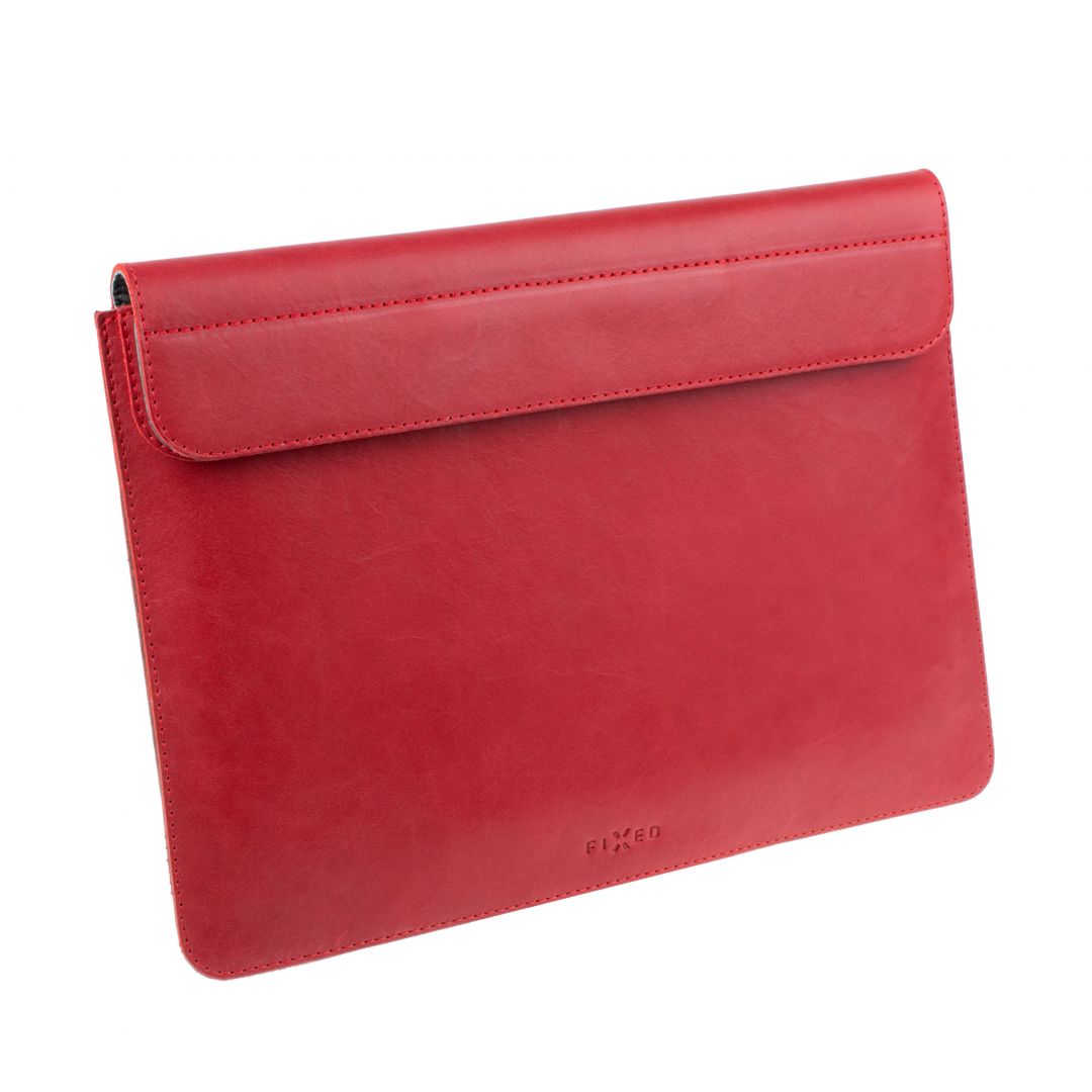 FIXED Leather case FIXED Oxford for Apple MacBook Air 13 " (until 2018), red