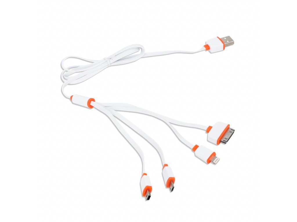 Omega 4-in-1 Universal Charging Cable White