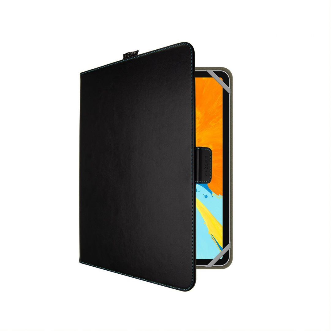 FIXED Novel case fot 10,1" with stand and styus pocket, PU leather, black