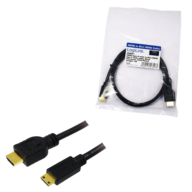 Logilink CH0021 HDMI to HDMI Mini High Speed Cable w.E. 1m