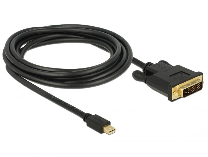 DeLock Mini Displayport 1.1 male > DVI-D (Single Link) male 3m Cable