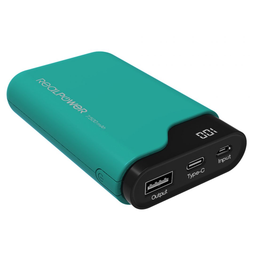 Realpower PB-7500C 7500mAh Green