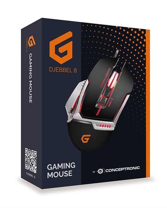 Conceptronic  DJEBBEL 8 Gaming mouse Black