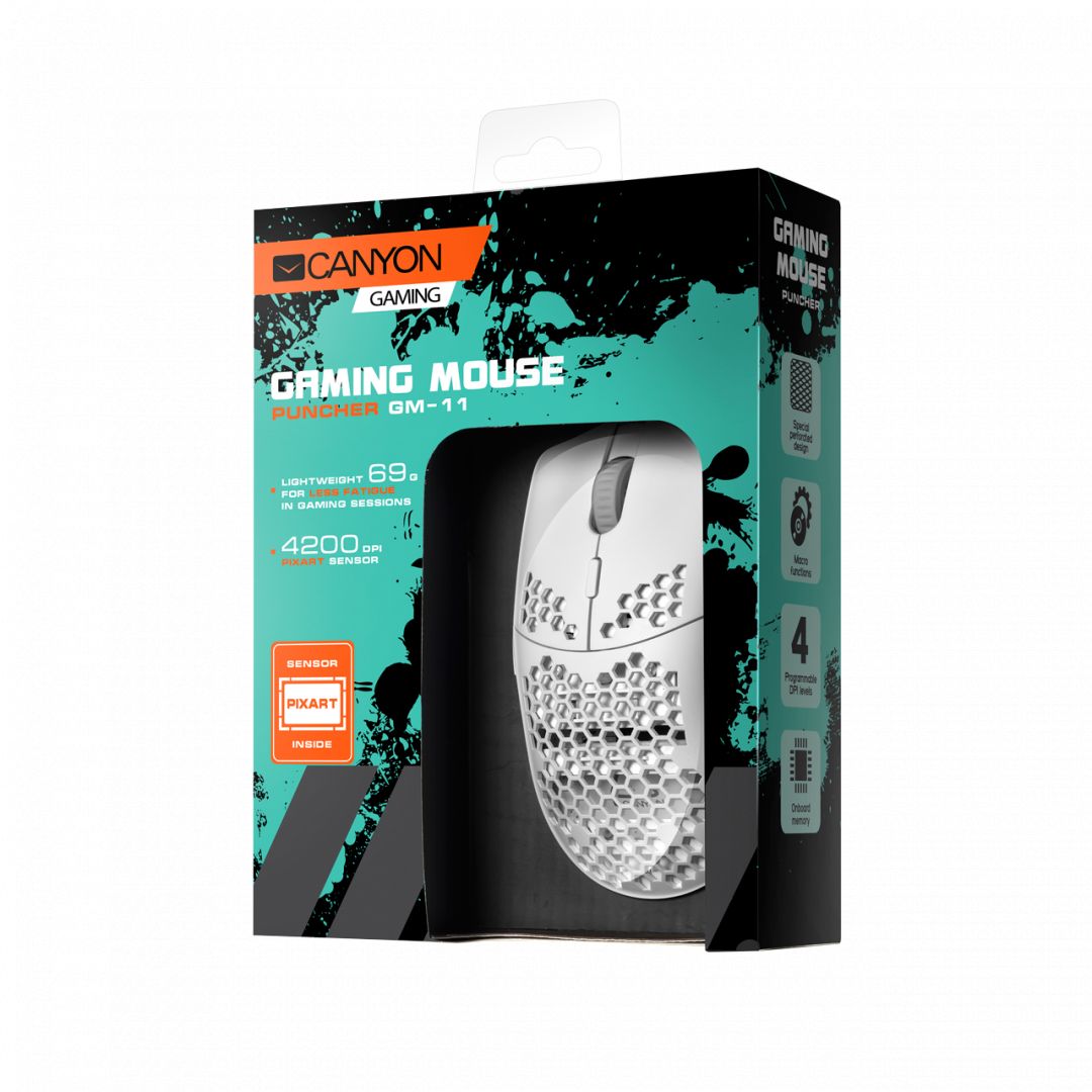 Canyon GM-11 Puncher Gaming mouse White