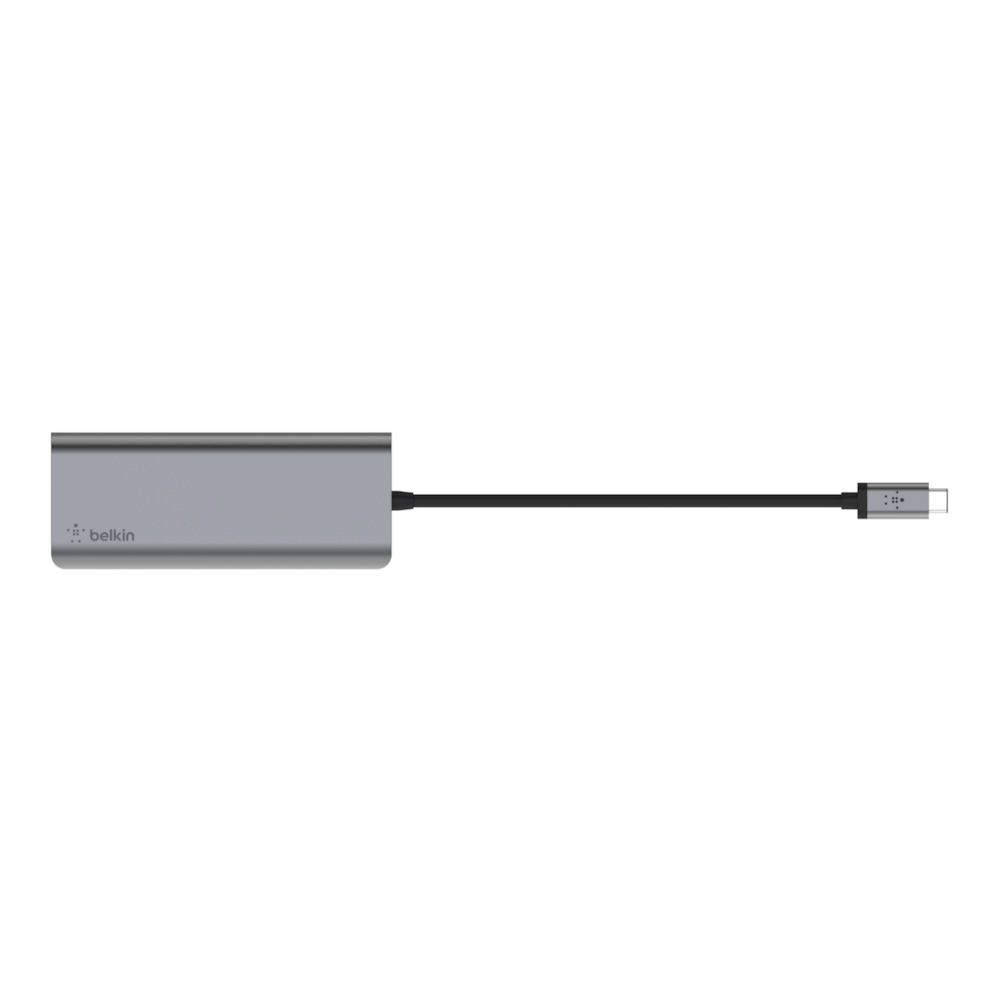 Belkin Connect USB-C 6-in-1 Multiport Adapter Gray