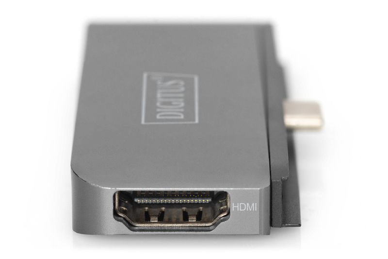 Digitus USB-C Mobile Dock 4 Port Gray