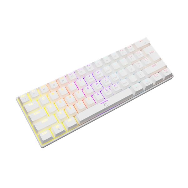 White Shark GK-2022W Shinobi Red Switches Mechanical 60% Gaming Keyboard White HUN