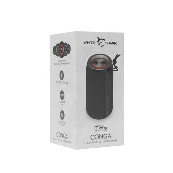 White Shark GBT-808B Conga RGB Bluetooth Speaker Black