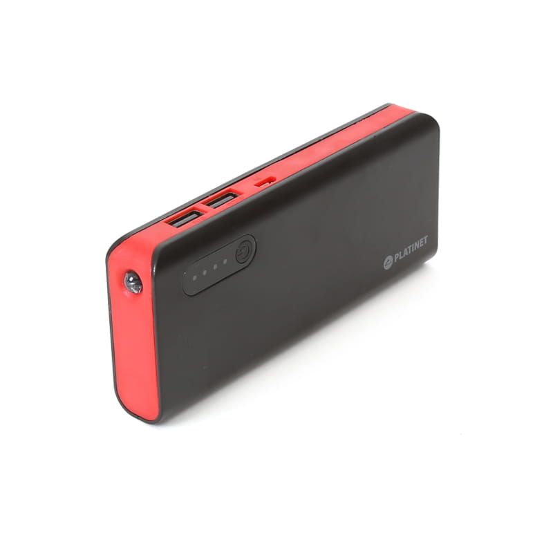 Platinet PMPB80BR 8000mAh Power Bank and Torch + microUSB Cable Black/Red