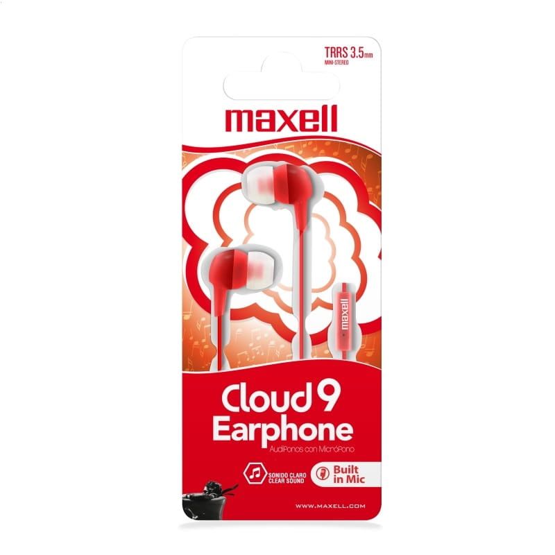 Maxell EB-CLOUD9 Headset Red