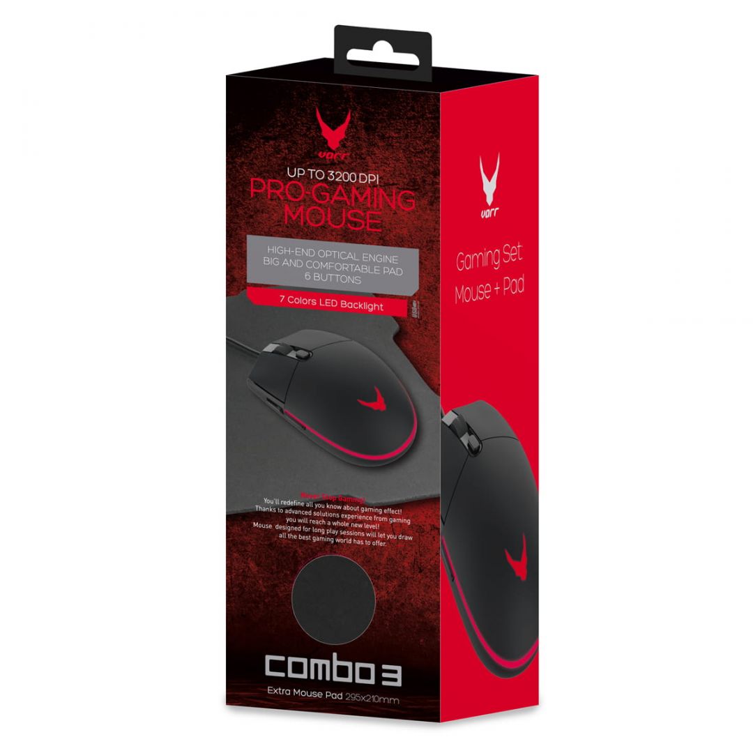 Omega Varr Gaming Set LED mouse Black