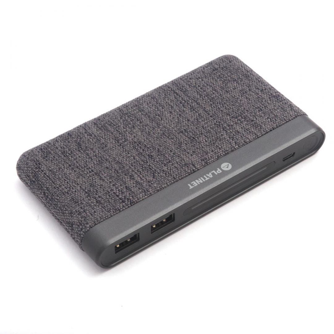 Platinet PMPB10FGD 10000mAh Polymer PowerBank Fabric Dark Gray