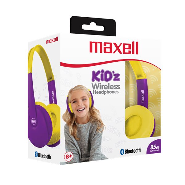 Maxell HP-BT350 BT KIDZ Kids Bluetooth Headset Yellow/Purple