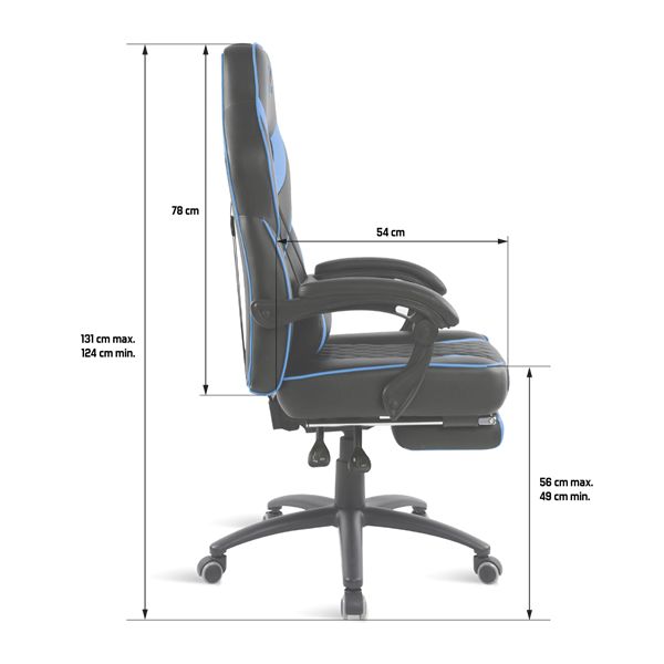 Spirit Of Gamer Mustang Gaming Chair Black/Blue