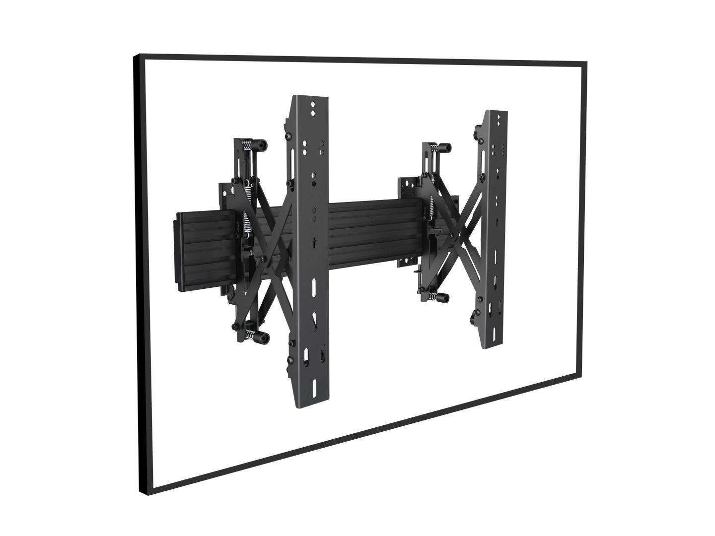 EQuip 37"-65" Modular Push-In Pop-Out TV Wall Mount Bracket Black