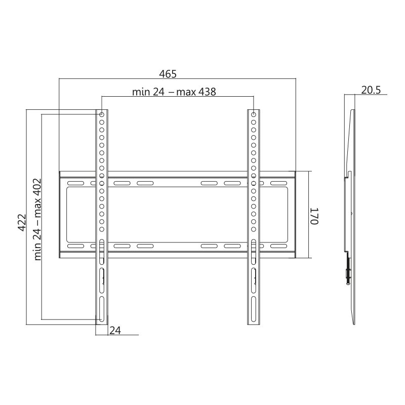 Logilink BP0036 TV-Wandhalterung 32–55"