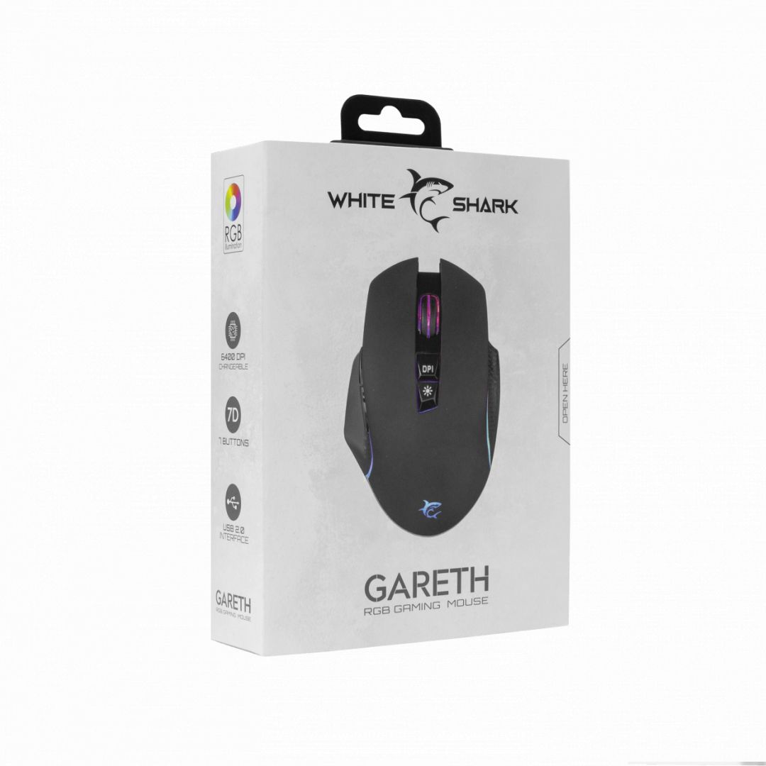 White Shark GM-5009B Gareth Gamer mouse Black