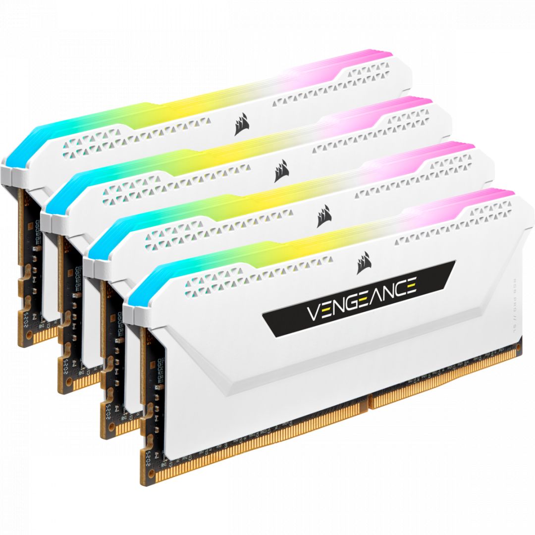 Corsair 32GB DDR4 3200MHz Kit(4x8GB) Vengeance RGB Pro SL White