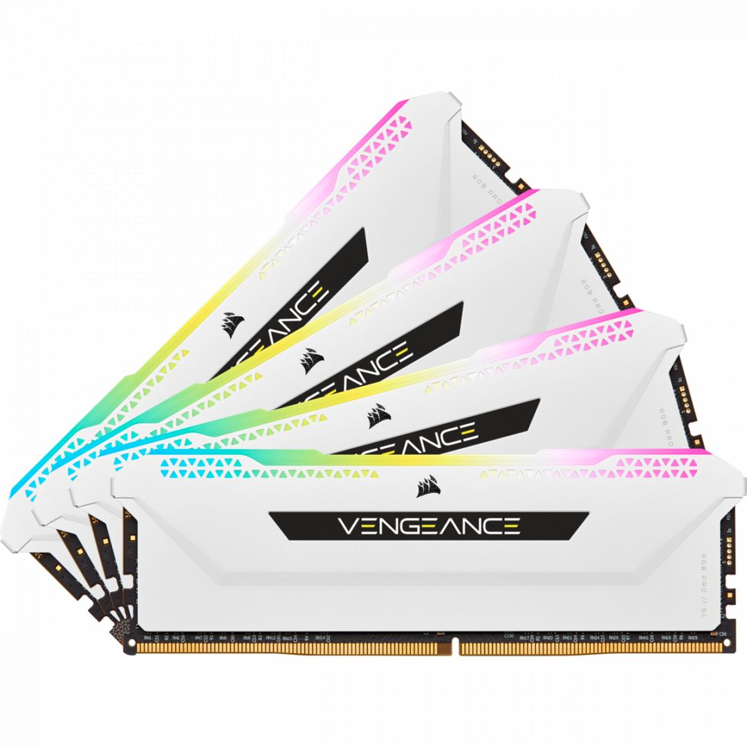 Corsair 32GB DDR4 3200MHz Kit(4x8GB) Vengeance RGB Pro SL White