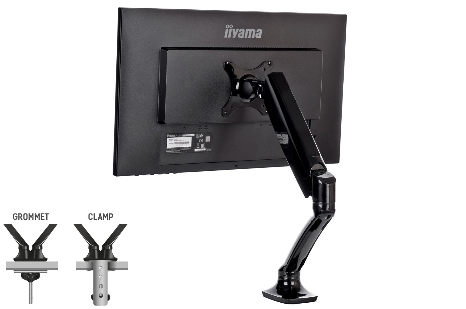 iiyama DS3001C-B1 Sleek and stylish single gas spring monitor arm