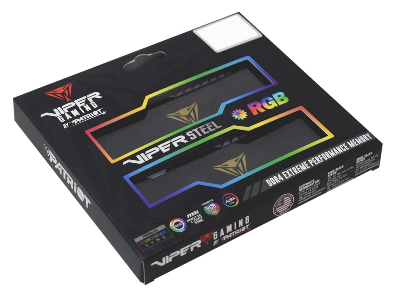 Patriot 64GB DDR4 3200MHz Kit(2x16GB) Viper Steel RGB