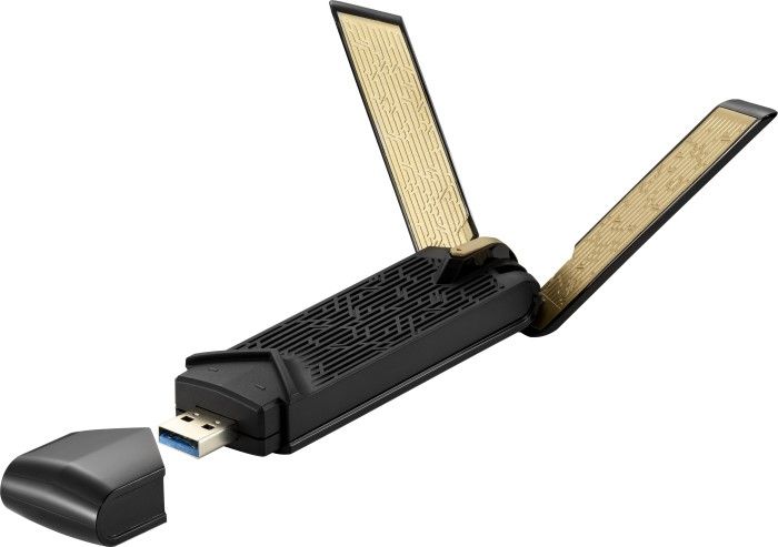 Asus USB-AX56 AX1800 USB3.0 Dual-Band Wi-Fi Adapter Black/Gold