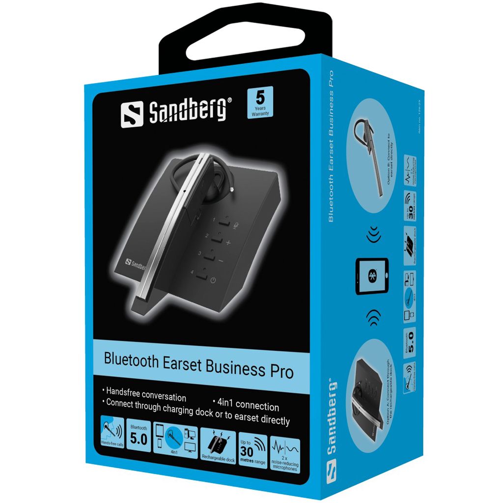 Sandberg Bluetooth Earset Business Pro Headset Black