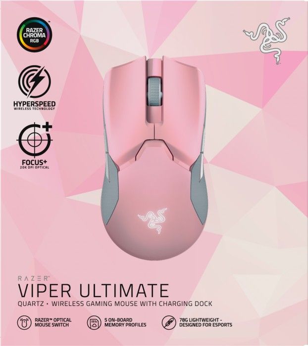 Razer Viper Ultimate with Charging Dock Quartz