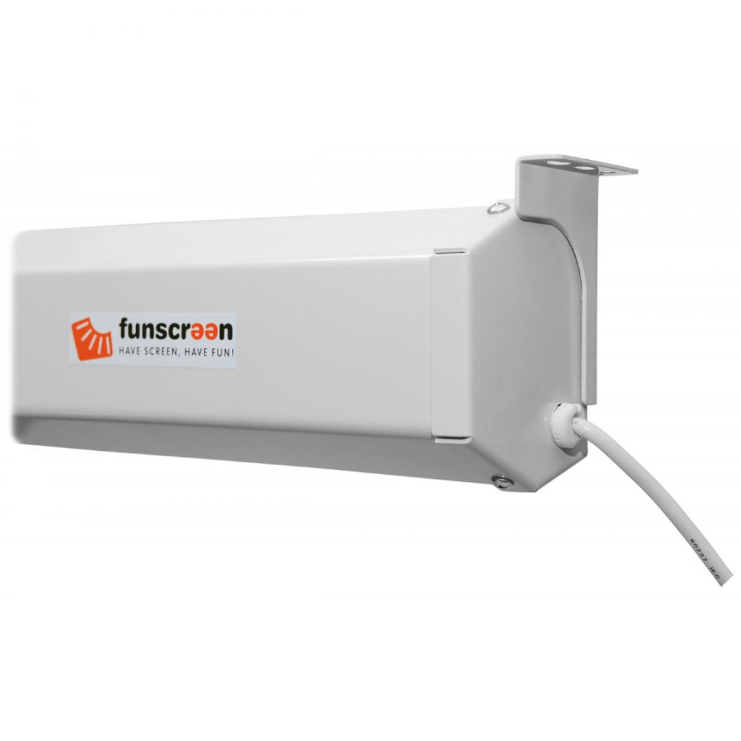 Funscreen Matt White Tensioned Motor 177x256 cm Format 16:9