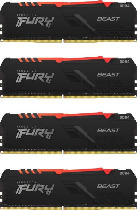 Kingston 64GB DDR4 3200MHz Kit(4x16GB) Fury Beast RGB