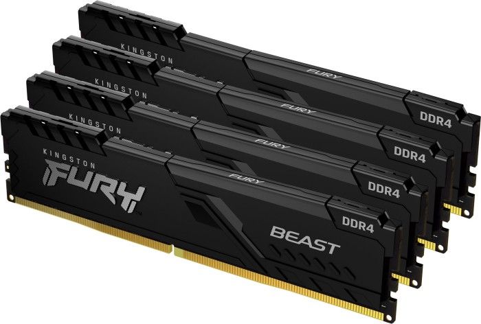 Kingston 64GB DDR4 3200MHz Kit(4x16GB) Fury Beast Black