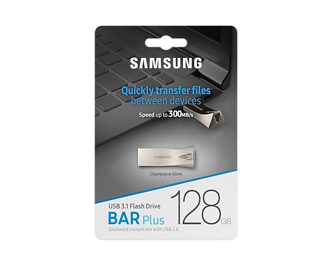 Samsung 128GB USB3.1 Bar Plus Champaign Silver