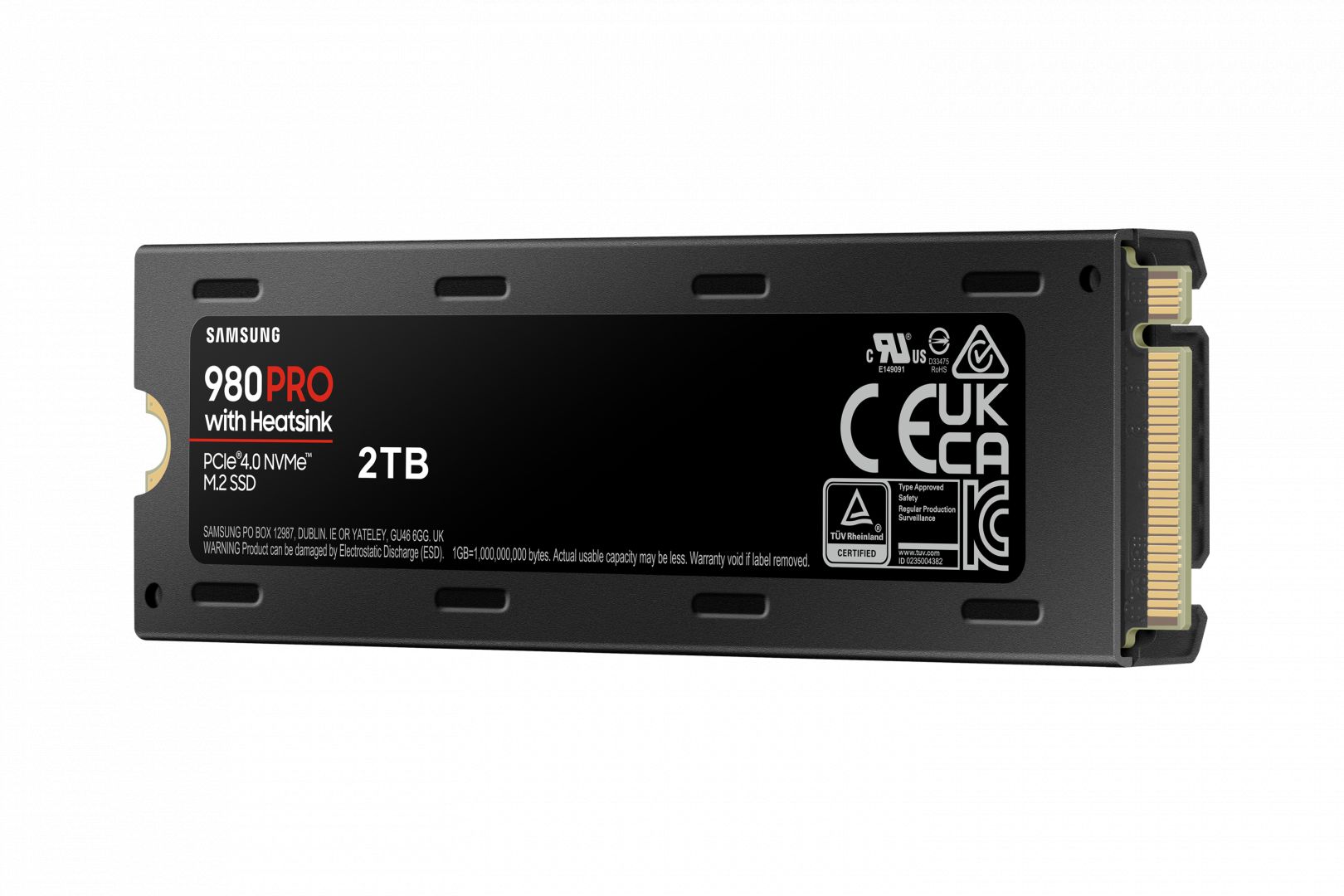 Samsung 2TB M.2 2280 NVMe 980 Pro with Heatskin