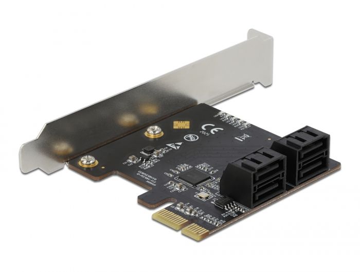 DeLock 4 port SATA PCI Express x1 Card Low Profile Form Factor