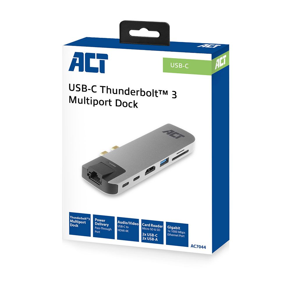 ACT AC7044 USB-C Thunderbolt 3 Multiport Dock - Bontott