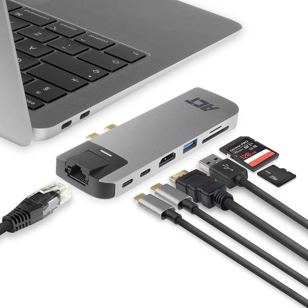 ACT AC7044 USB-C Thunderbolt 3 Multiport Dock - Bontott