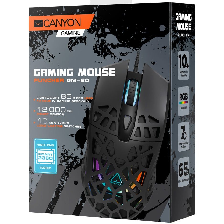 Canyon CND-SGM20B Gaming mouse Black