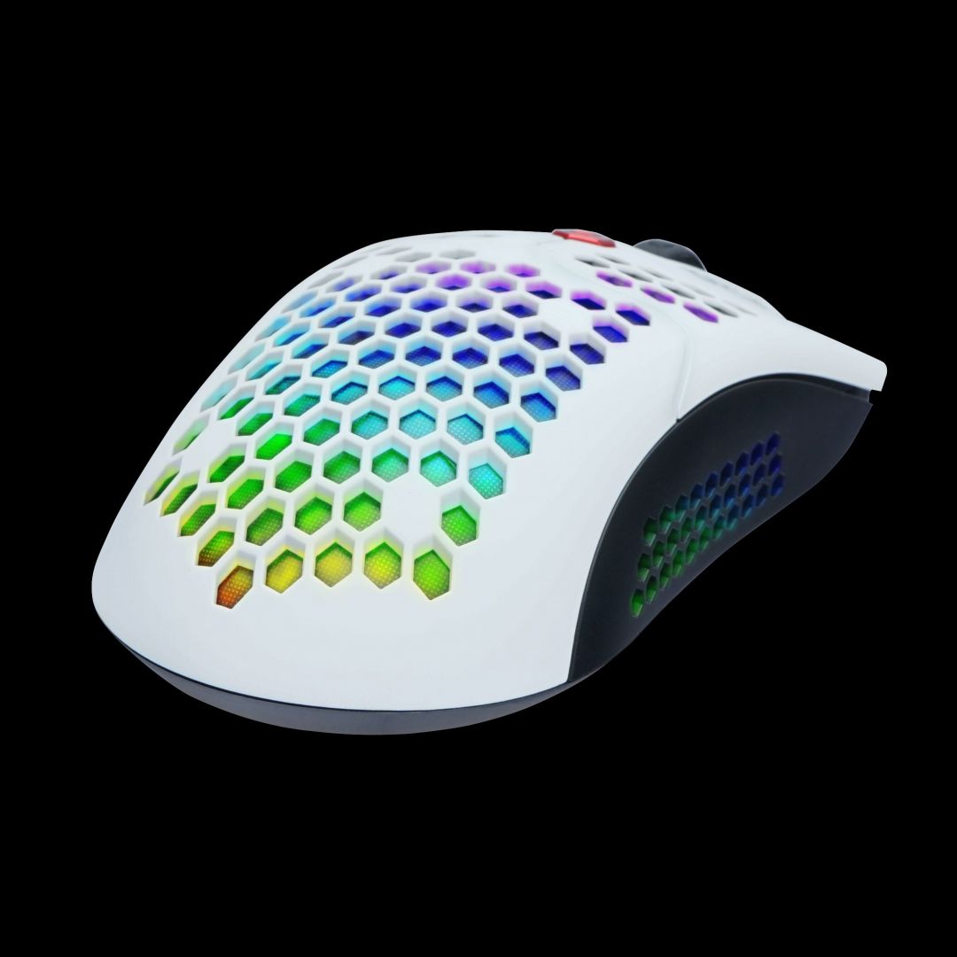 Dragon War Phoenix Honeycomb Gamer mouse White