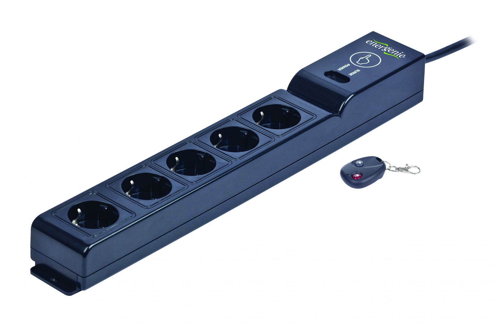 Gembird Remote controlled 5 socket surge protector