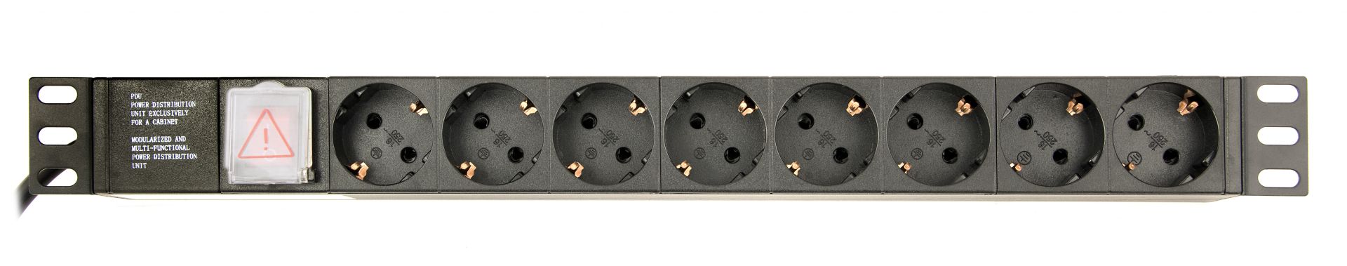 Gembird Power distribution unit (PDU) 8 Schuko sockets 1U 16A 3m cable