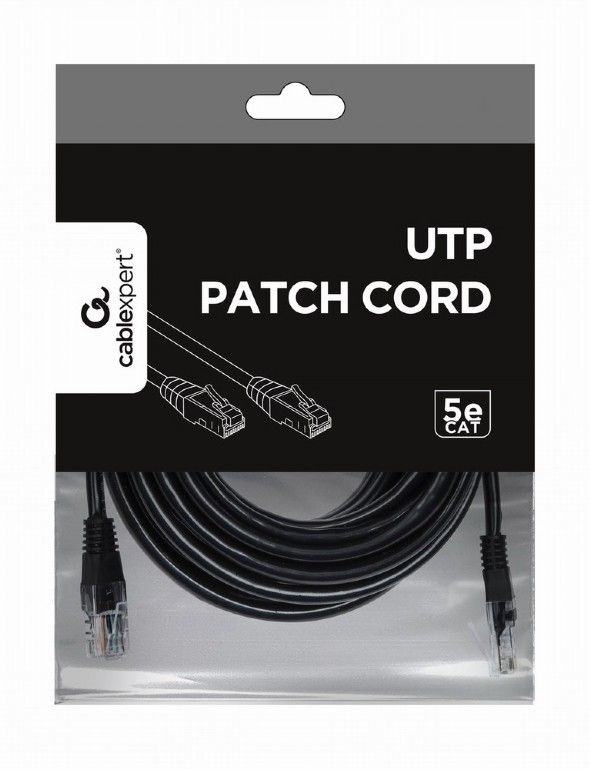 Gembird CAT5e U-UTP Patch Cable 5m Black