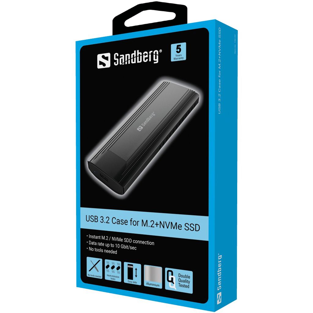 Sandberg USB 3.2 Case for M.2+NVMe SSD