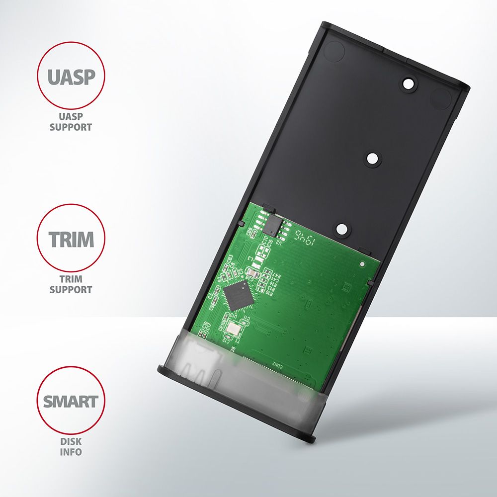 AXAGON EEM2-SBC SuperSpeed+ USB-C - M.2 SATA SSD RAW Box