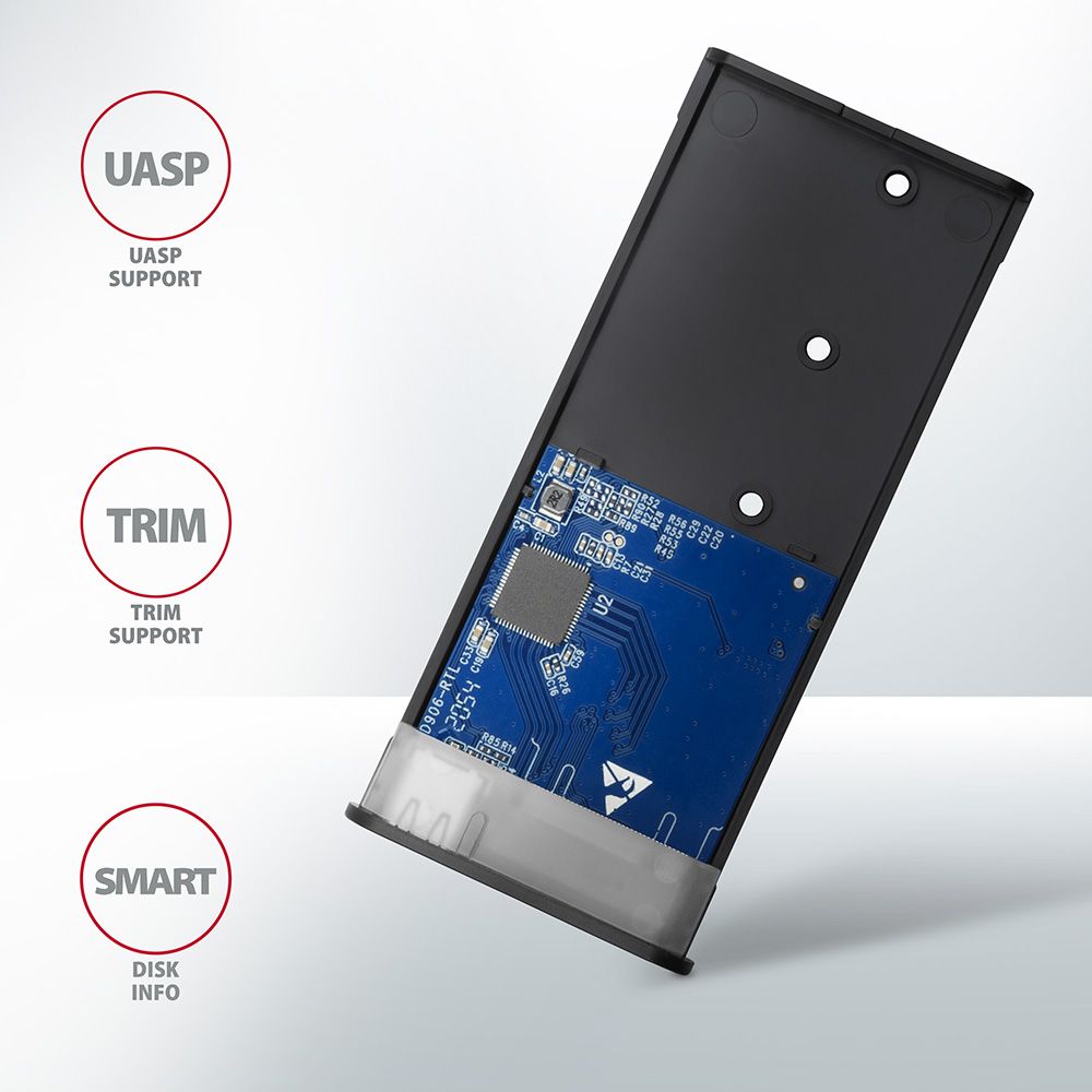 AXAGON EEM2-SG2 SuperSpeed+ USB-C - M.2 NVMe & SATA SSD RAW box