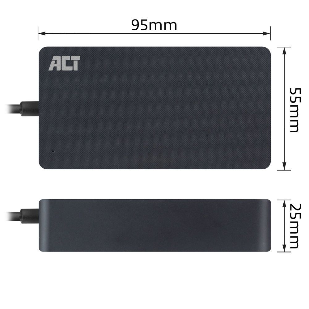 ACT AC2005 USB-C laptop charger with Power Delivery profiles 65W