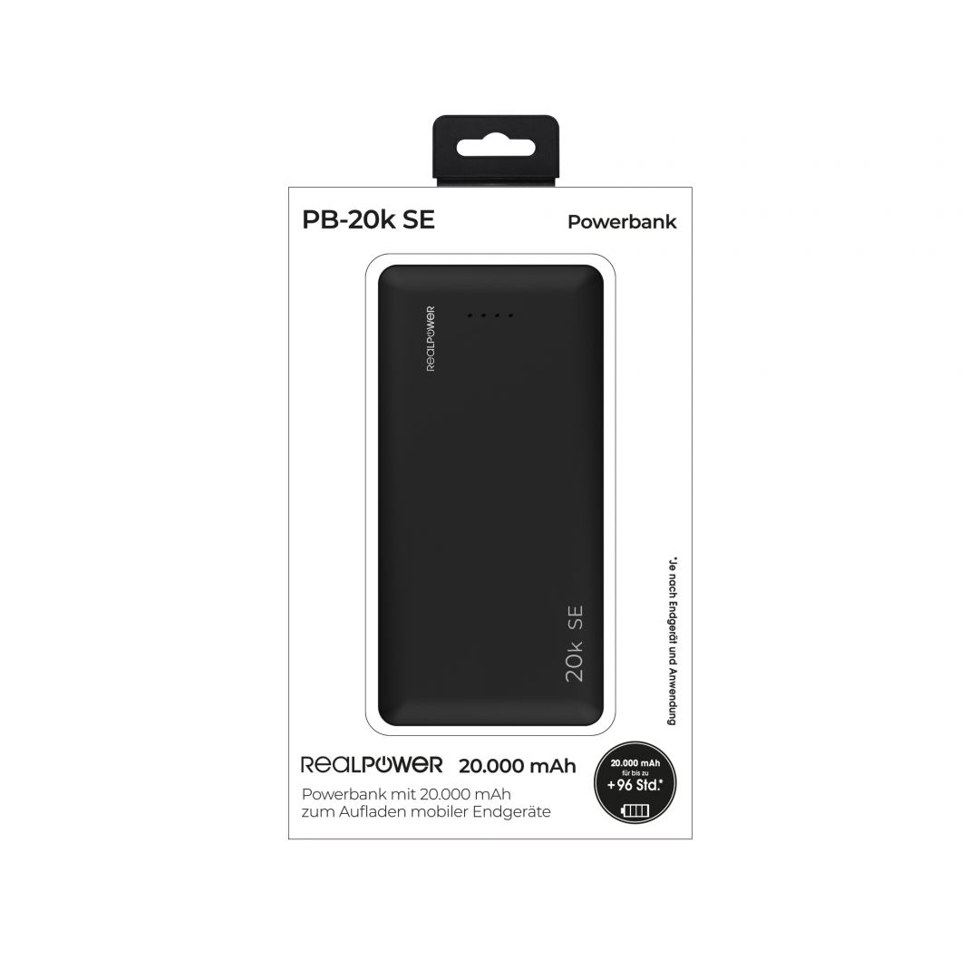 Realpower PB-20k SE 20000mAh PowerBank Black