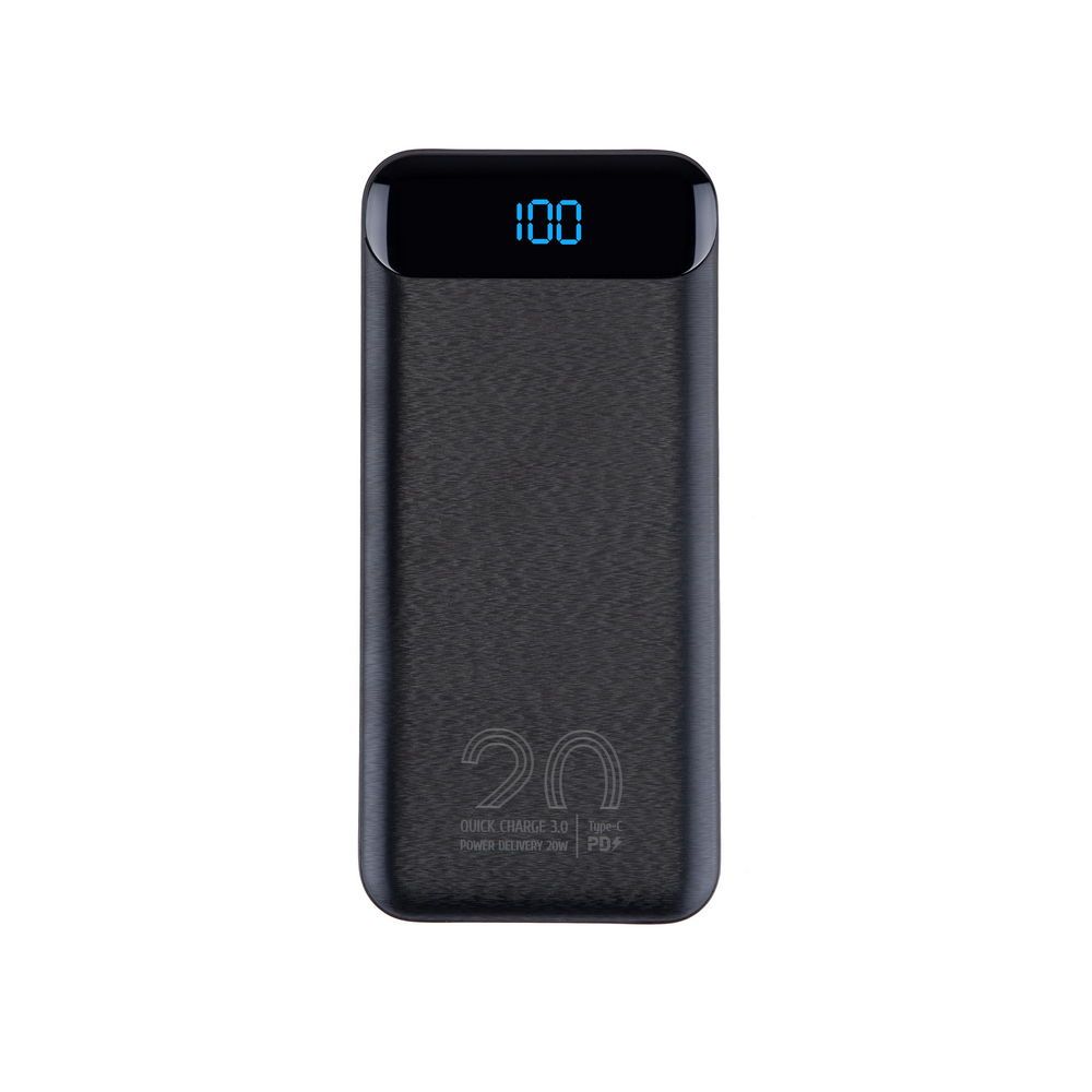 RivaCase VA2580 20000mAh QC/PD 20W LCD PowerBank Black