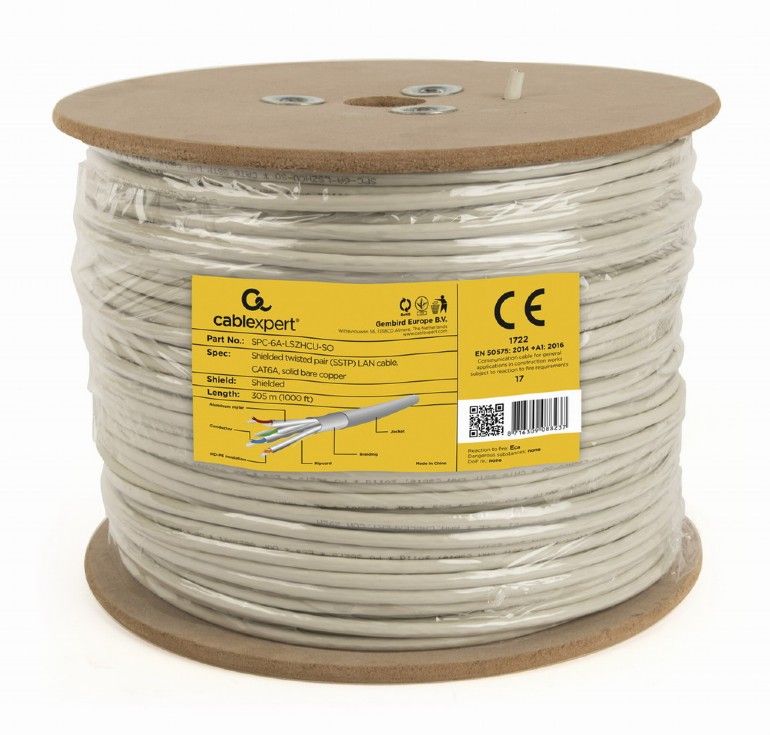 Gembird CAT6A SSTP Installation Cable 305m Grey