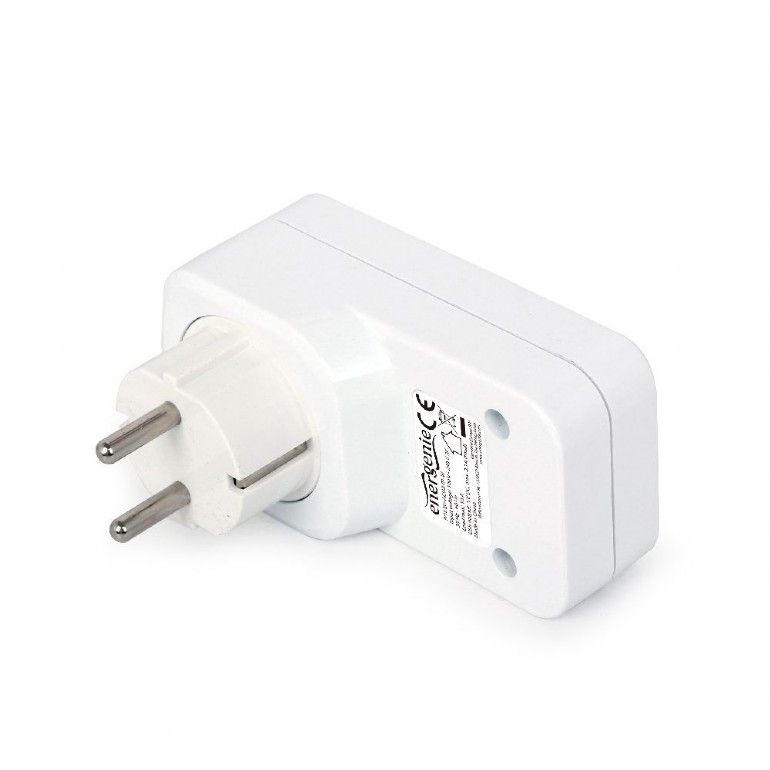 Gembird EG-ACU2-01-W 2-port USB Charger With Pass-Through AC socket 2.1 A White